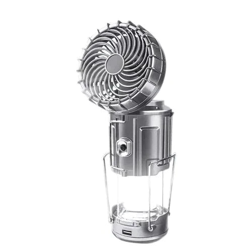 Portable Solar Powered Camping Lantern with Fan for Outdoor