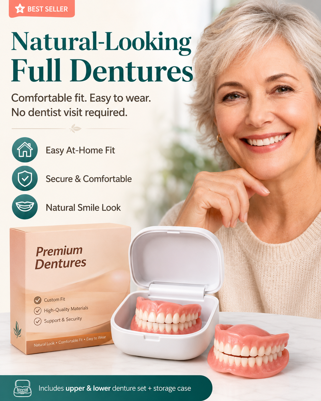 Custom-Fit Instant Smile – Natural Looking Comfort Fit