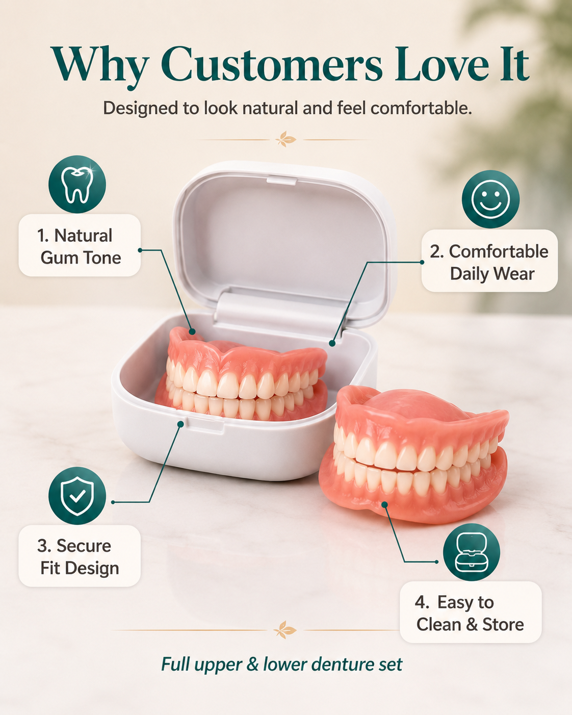 Custom-Fit Instant Smile – Natural Looking Comfort Fit