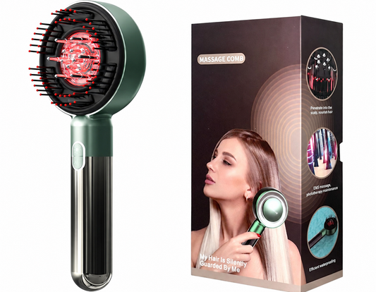 Scalp Massager Comb,Electric Hair Massage with Waterproof Cordless for Hair Scalp Stress Relax,Portable Multi Functional Hair Brush with Green Color,Deep Massage at Home