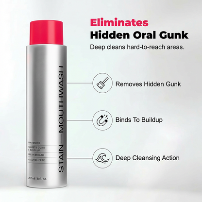 🥳2026 HOT SALE🥳💞50K+ SOLD!😁✨ 50% OFF! Stain‑Removing Whitening Mouthwash – Lifts coffee & tea stains, alcohol‑free. Instant gunk binding, long‑lasting minty fresh. Gentle enough for daily use. 🦷💙
