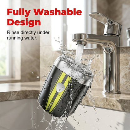 Precision Dual-Blade Portable Shaver – Ultra-Sleek Alloy Body, Fully Washable & USB Rechargeable for Effortless, Skin-Friendly Grooming On the Go