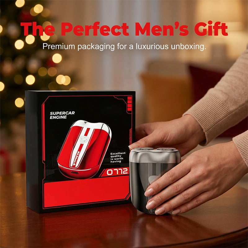 Precision Dual-Blade Portable Shaver – Ultra-Sleek Alloy Body, Fully Washable & USB Rechargeable for Effortless, Skin-Friendly Grooming On the Go